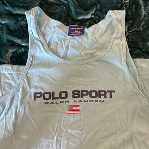 Vintage Polo Sport “Polo Sport” tank top XL Light Blue